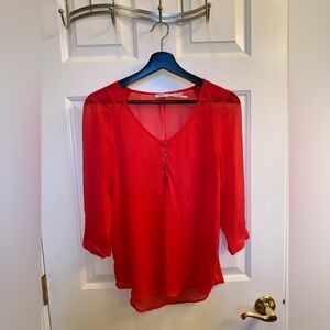 Kimchi Blue 3/4-Sleeve Blouse from Urban Outfitters